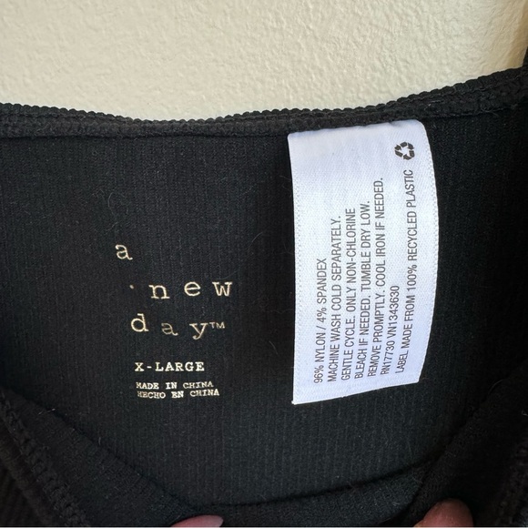 A. New. Day. Cropped Ribbed Elastic Stretch Tank Top - Picture 5 of 9